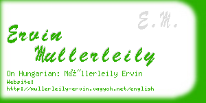 ervin mullerleily business card